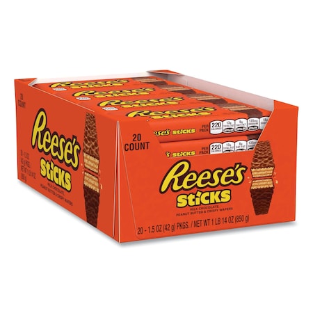 Reeses STICKS Wafer Bar, 1.5 oz Bar, PK20 15141